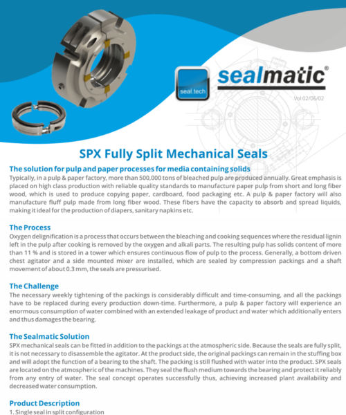 SPX Fully Split Mechanical Seals