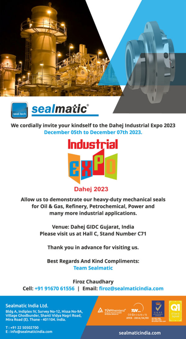 Meet The Sealing Experts At The Dahej Industrial Expo 2023