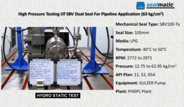 High Pressure Testing Of SBV Dual Seal For Pipeline Application (63 kg/cm2)
